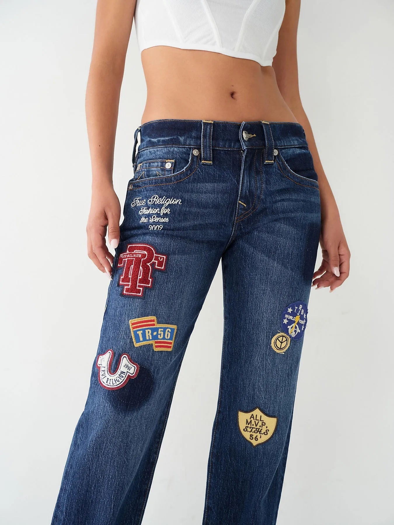 RICKI RELAXED ST W PATCHES - TRUE RELIGION MEXICO