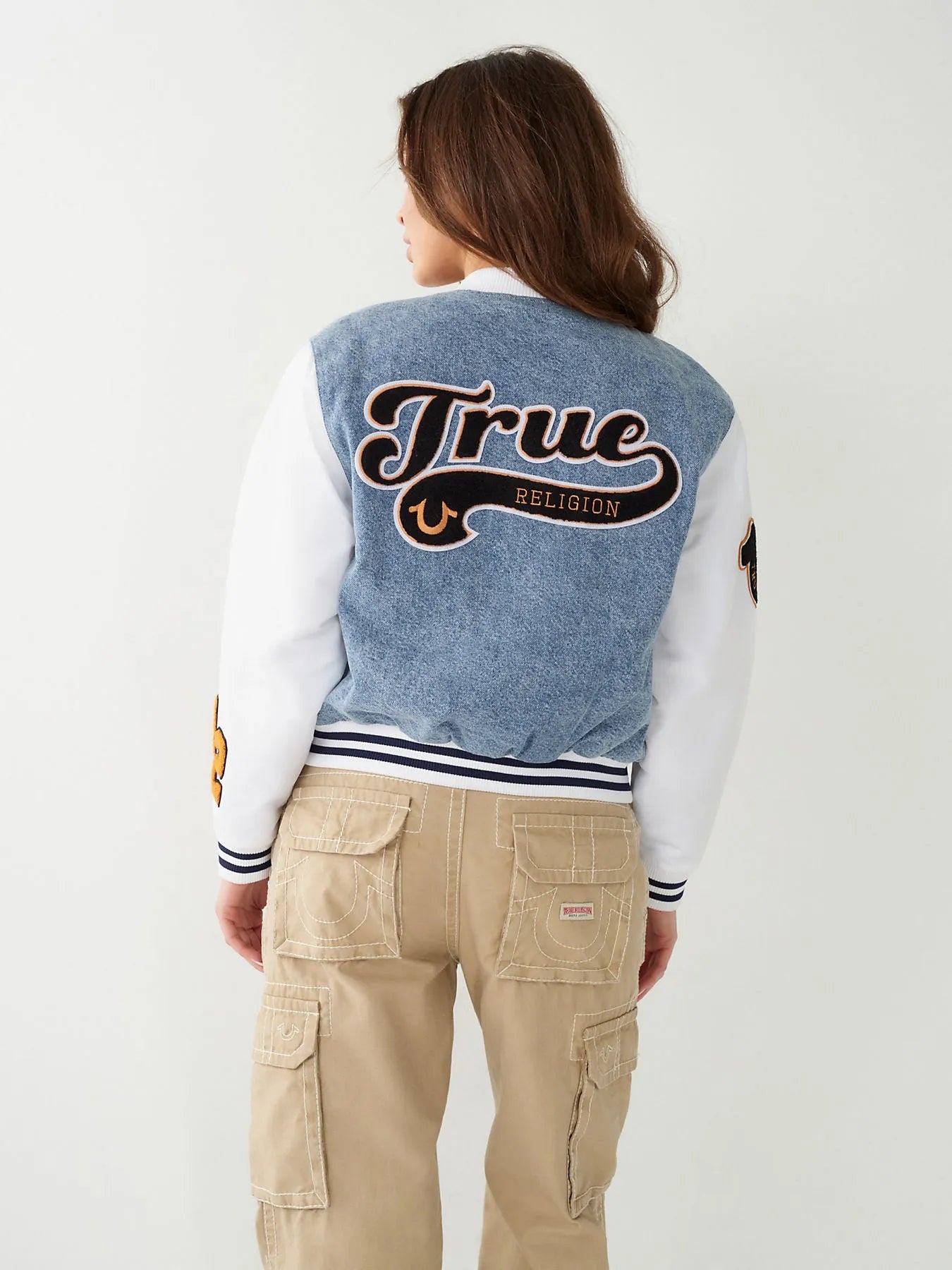 DENIM VARSITY JACKET