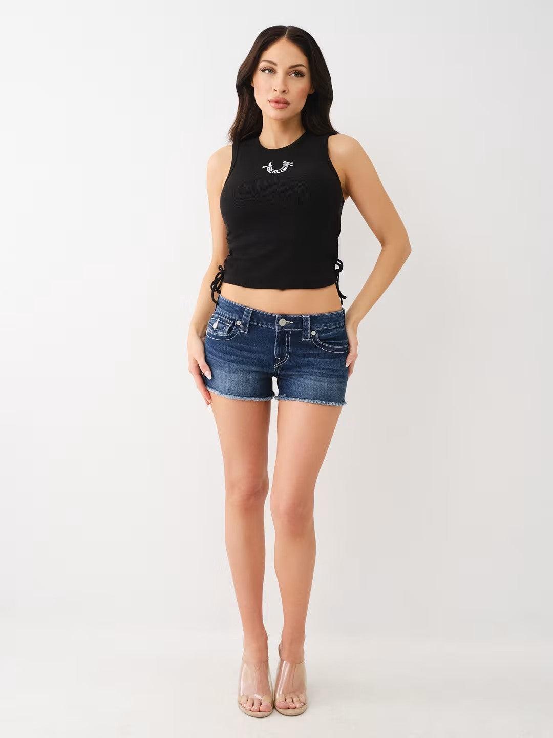 EMRBOIDERY SIDE RUCHED TANK - TRUE RELIGION MEXICO