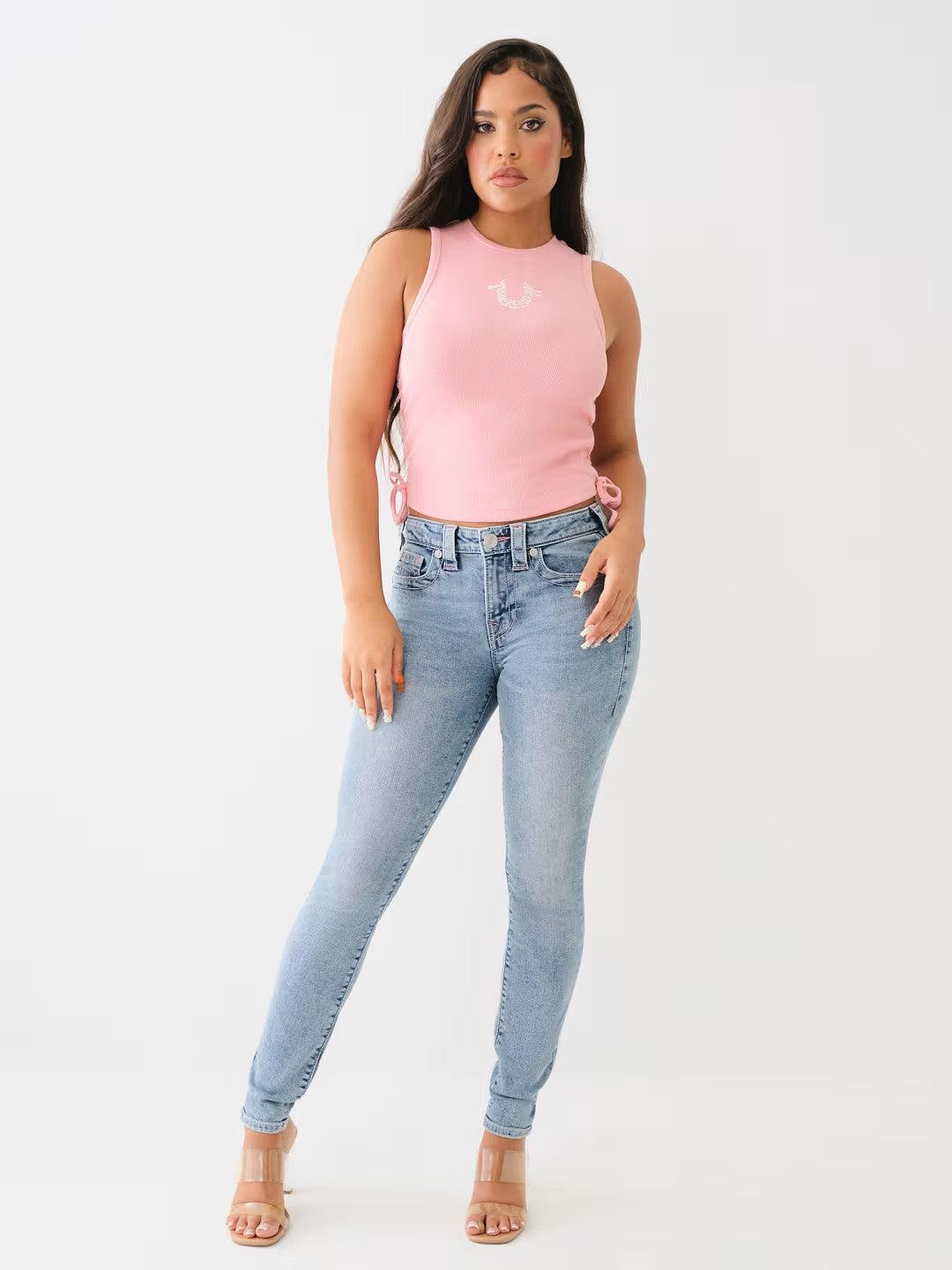 EMRBOIDERY SIDE RUCHED TANK - TRUE RELIGION MEXICO