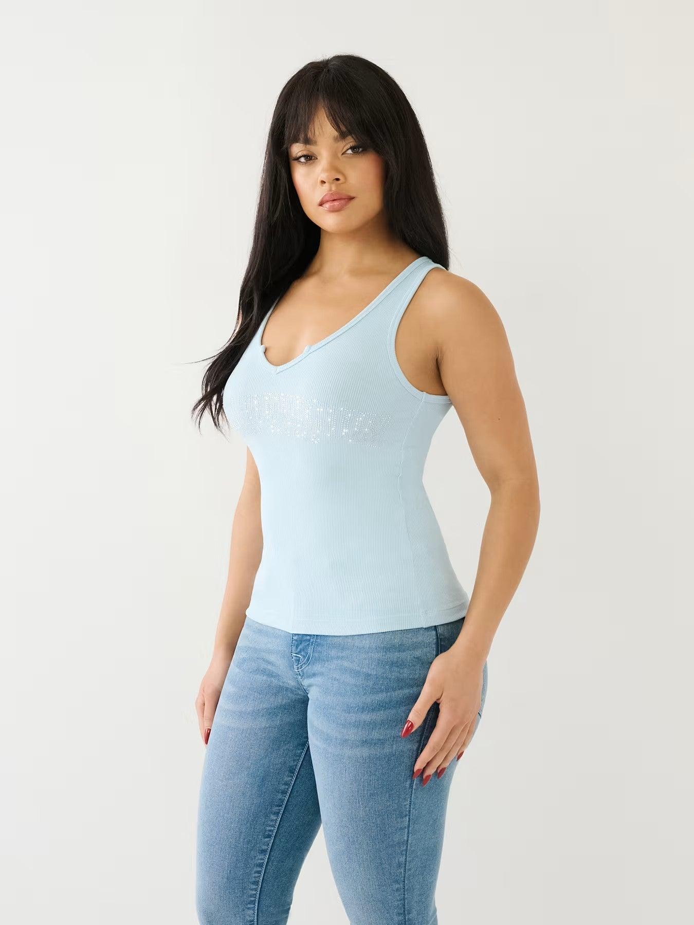 ARCHED LOGO V NOTCH TANK - TRUE RELIGION MEXICO