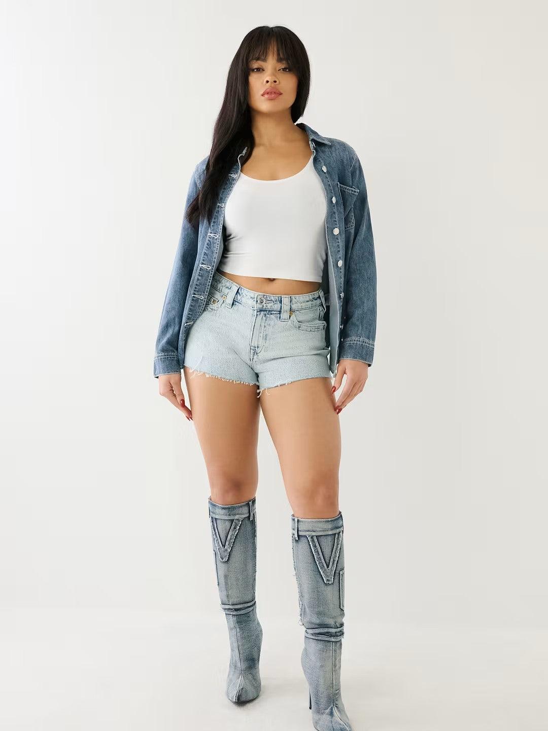 SRS LOGO DENIM SHIRT - TRUE RELIGION MEXICO