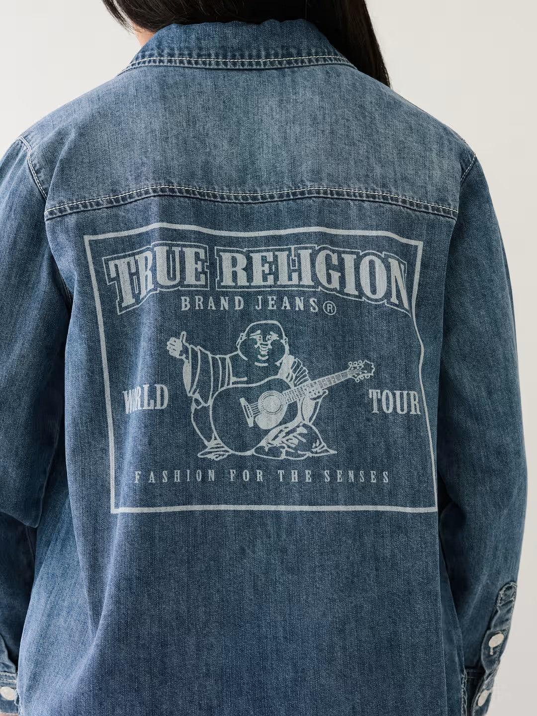SRS LOGO DENIM SHIRT - TRUE RELIGION MEXICO