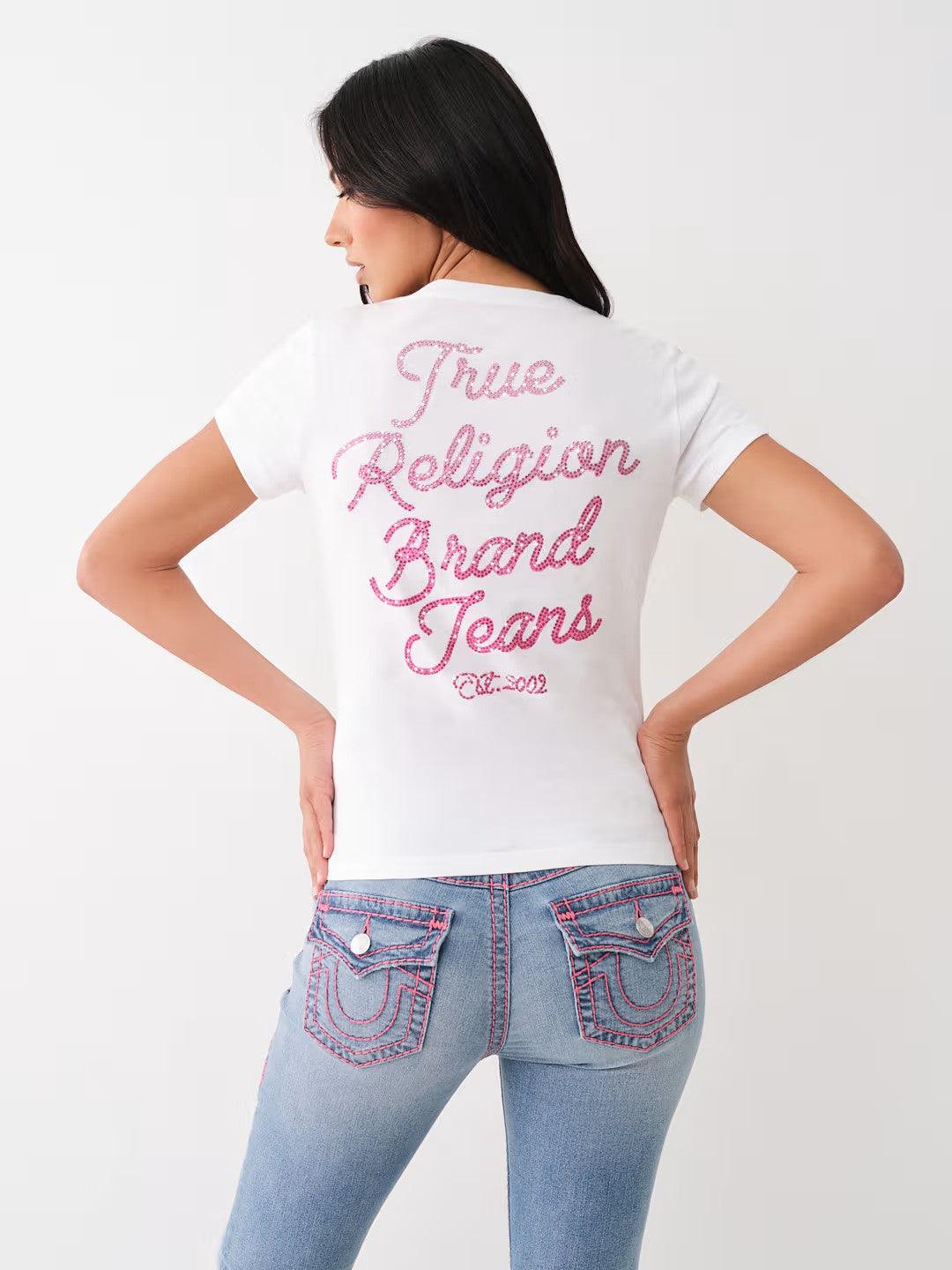 OMBRE CRYSTAL V NECK SS TEE - TRUE RELIGION MEXICO