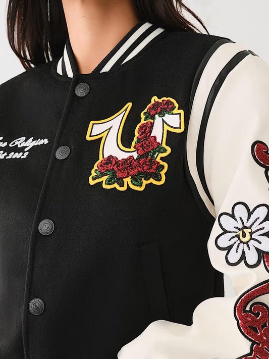 EMBROIDERED VARSITY JACKET - TRUE RELIGION MEXICO