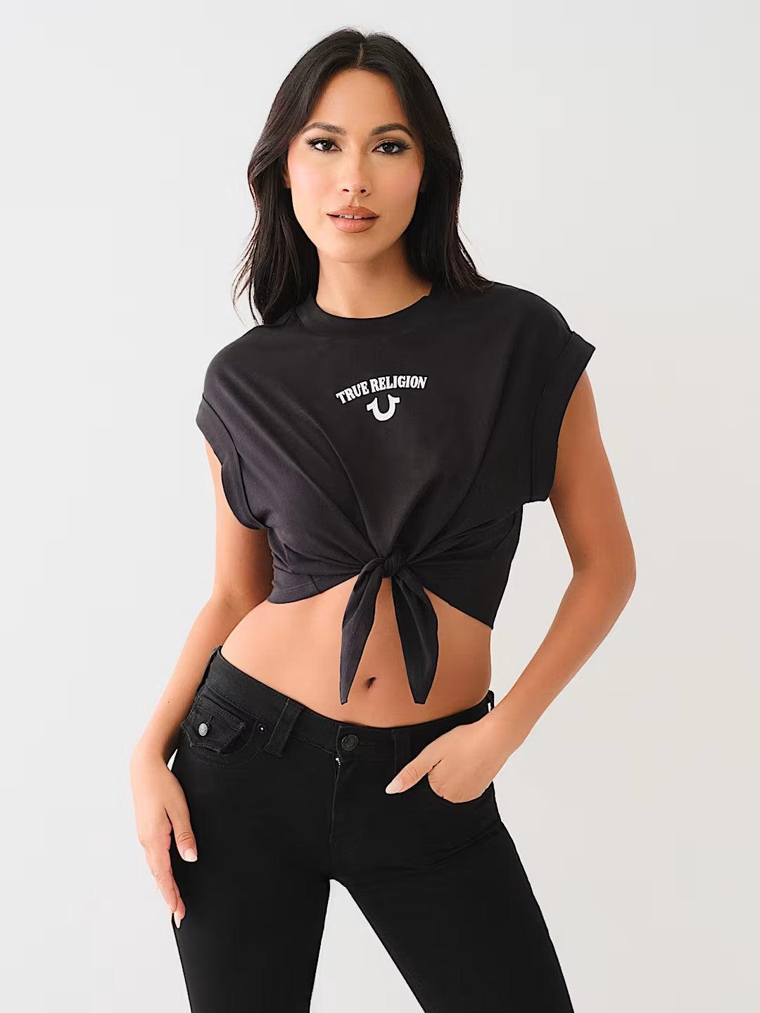LOGO FRONT TIE CREW TEE - TRUE RELIGION MEXICO