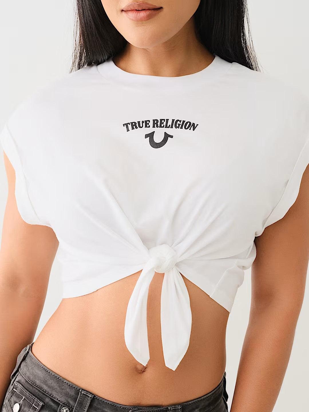 LOGO FRONT TIE CREW TEE - TRUE RELIGION MEXICO