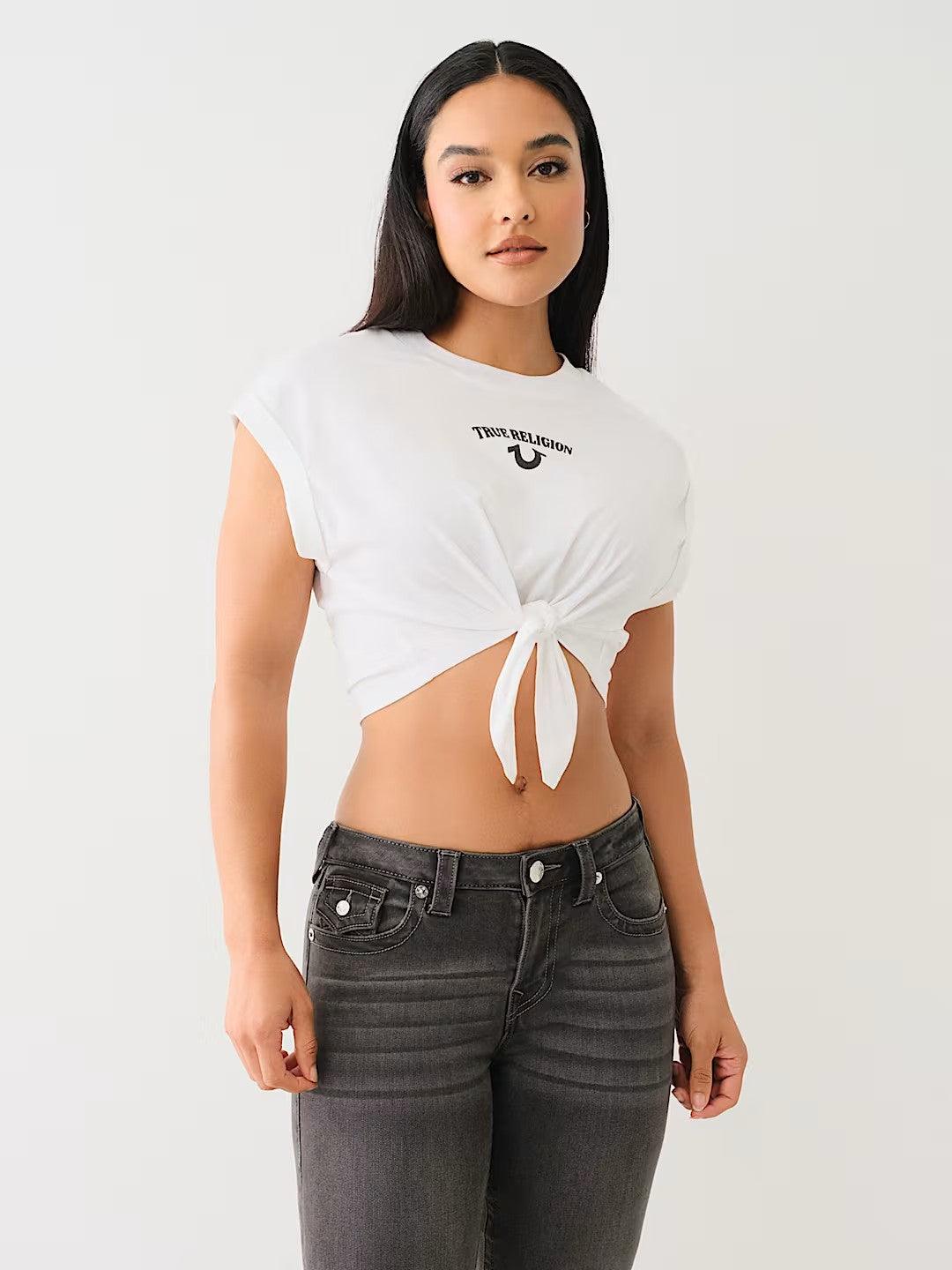 LOGO FRONT TIE CREW TEE - TRUE RELIGION MEXICO