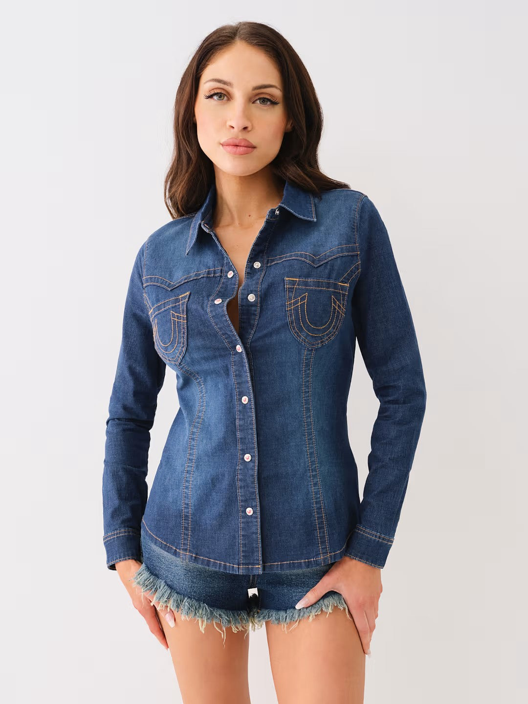 WESTERN FITTED DENIM SHIRT