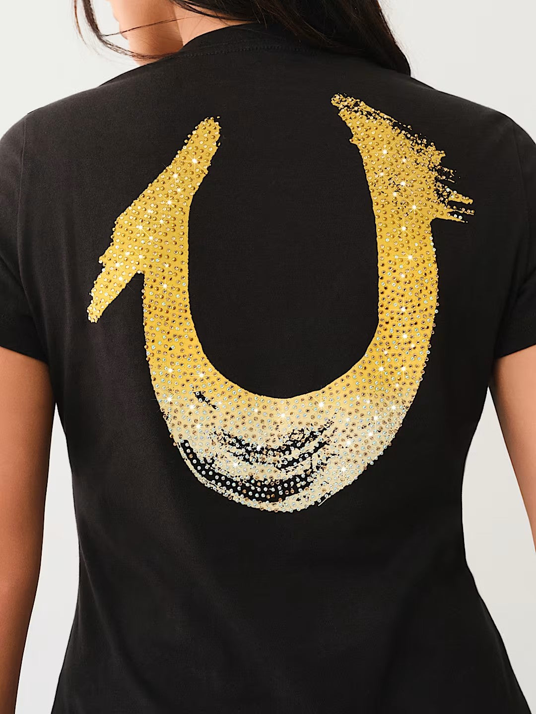 HS OMBRE CRYSTALS V NECK TEE
