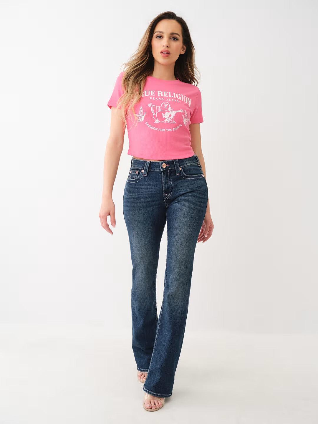 BUTTERFLY BUDDHA RIB BABY TEE - TRUE RELIGION MEXICO