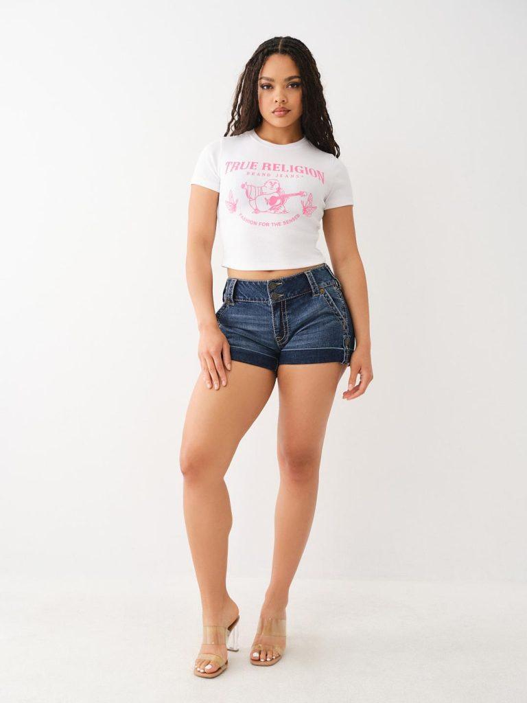 BUTTERFLY BUDDHA RIB BABY TEE - TRUE RELIGION MEXICO