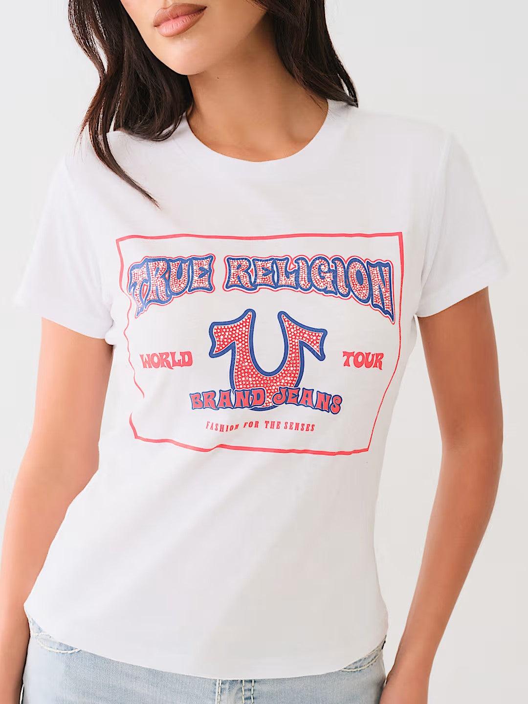 CRYSTAL RETRO HS SS CREW TEE - TRUE RELIGION MEXICO