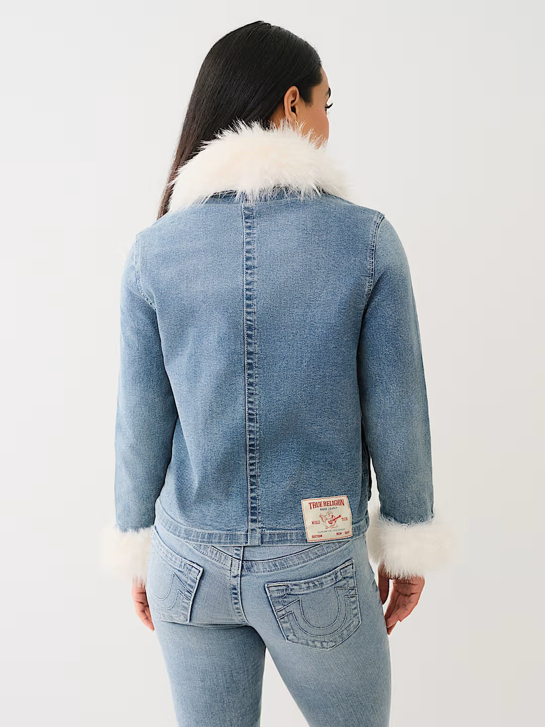 FUR TRIM DENIM JACKET
