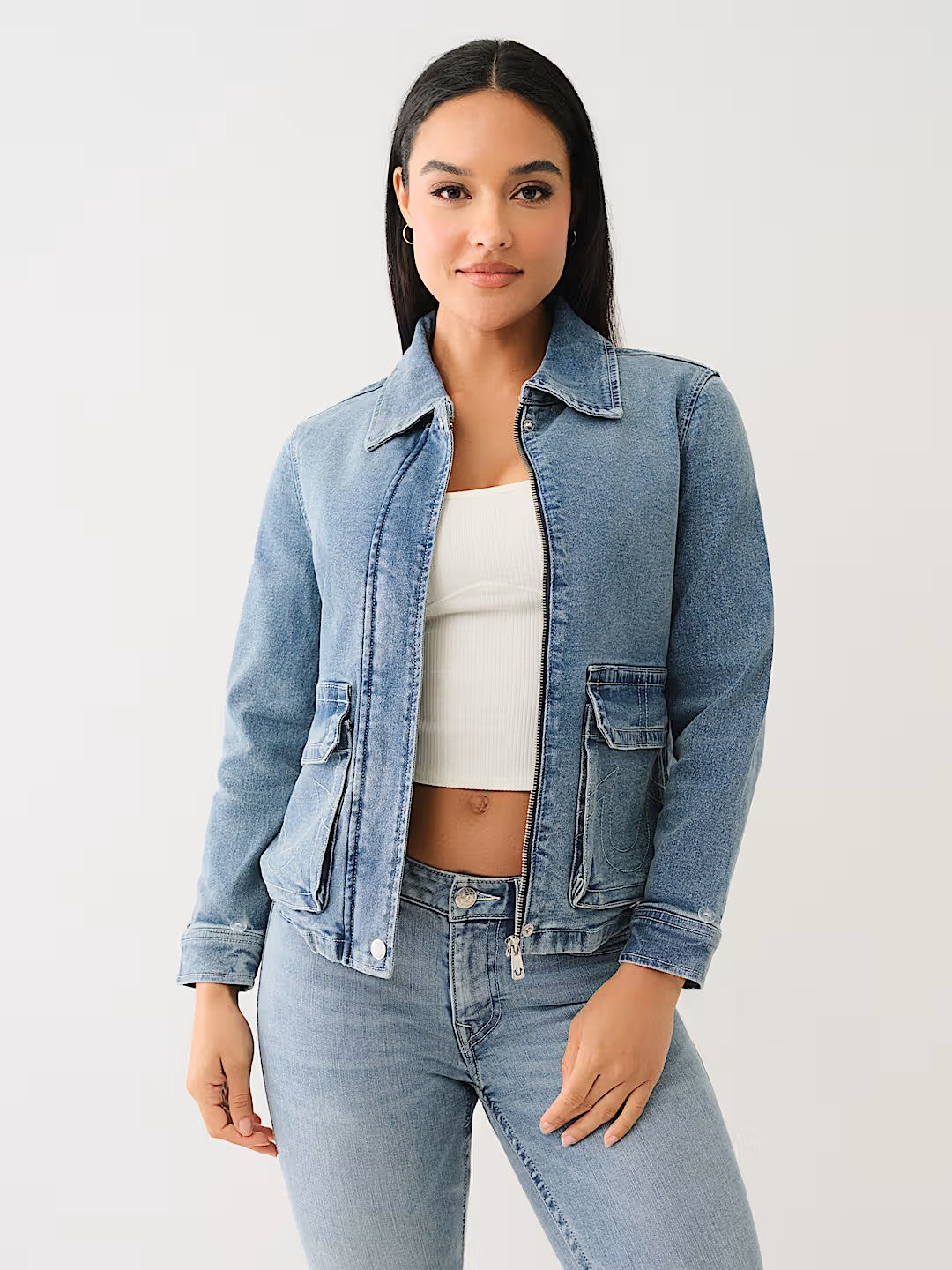FUR TRIM DENIM JACKET