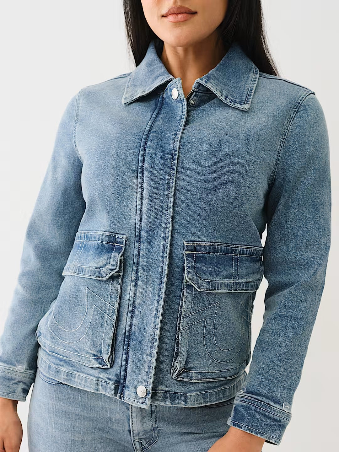 FUR TRIM DENIM JACKET