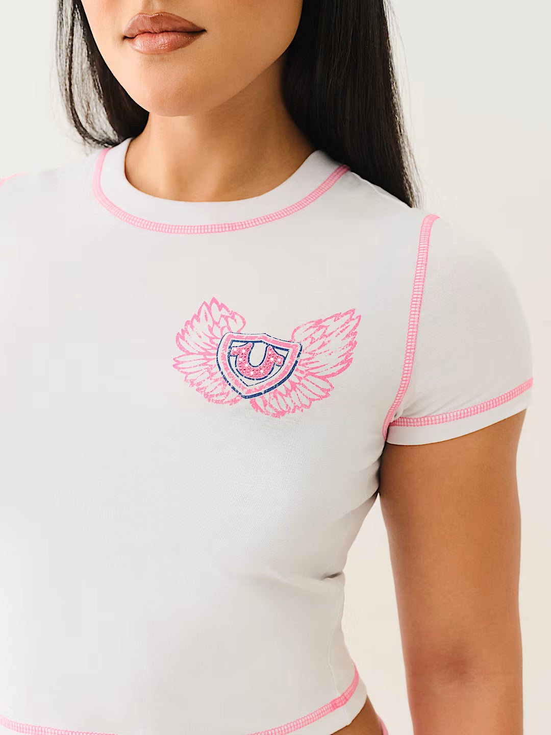 CONTRAST STITCH WING SS BBY TE