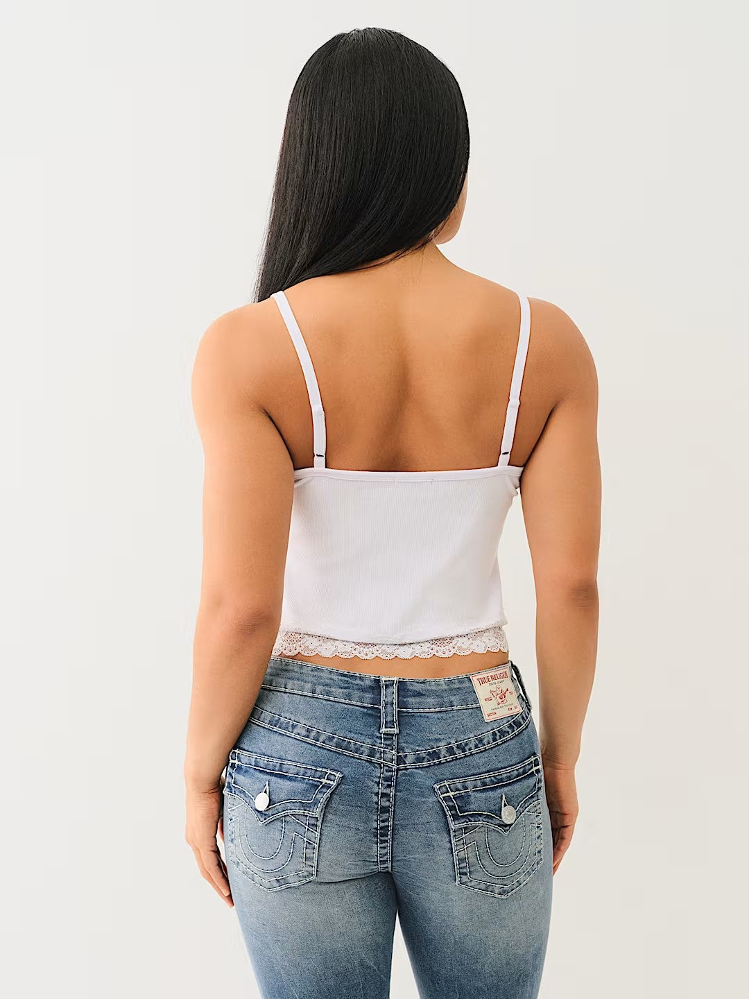 HS CRYSTL EMBROIDERY LACE TANK
