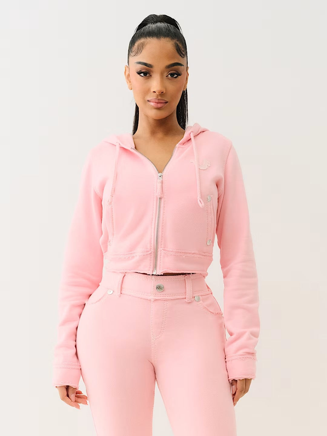 RAW EDGE BIG T SHRUNKEN HOODIE