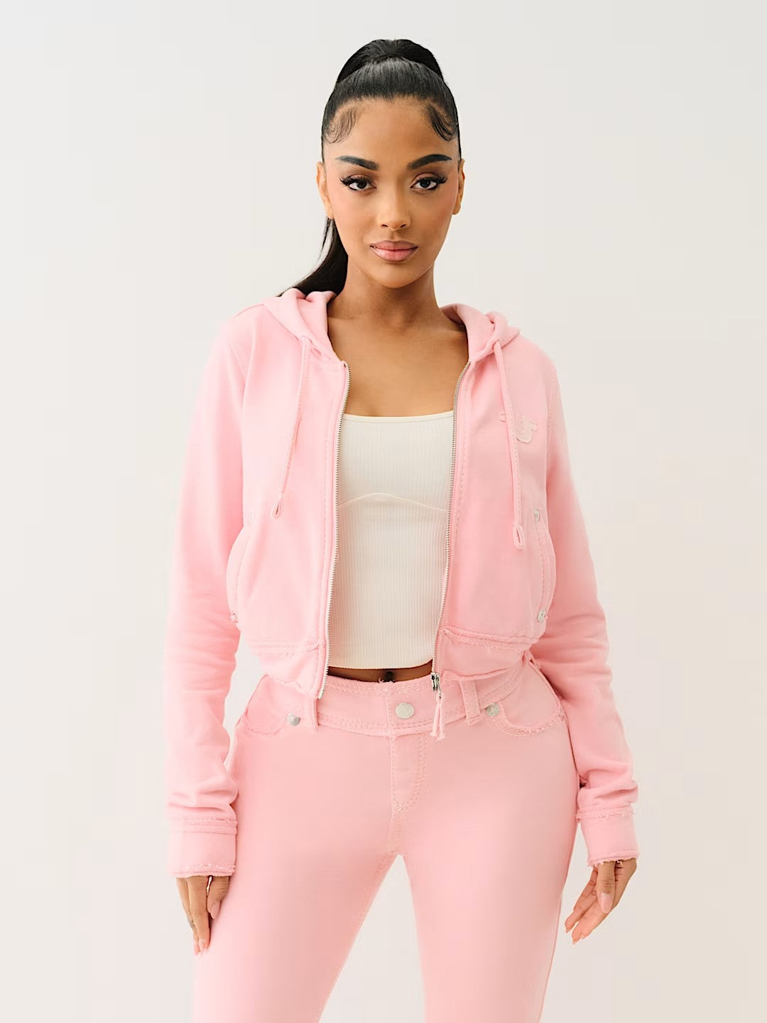 RAW EDGE BIG T SHRUNKEN HOODIE