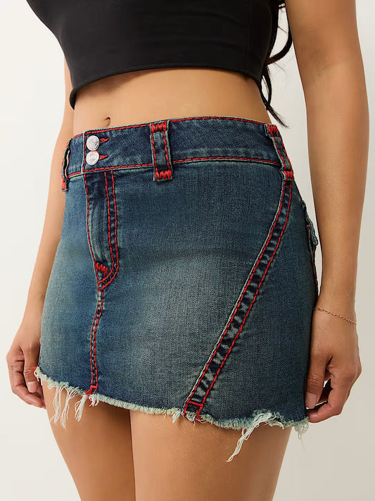 TWISTED SEAM MINI SKIRT SUP T