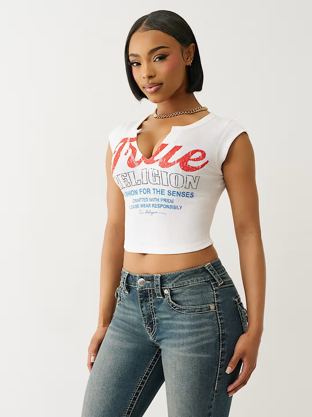 VINTAGE TR V NOTCH RIB TOP