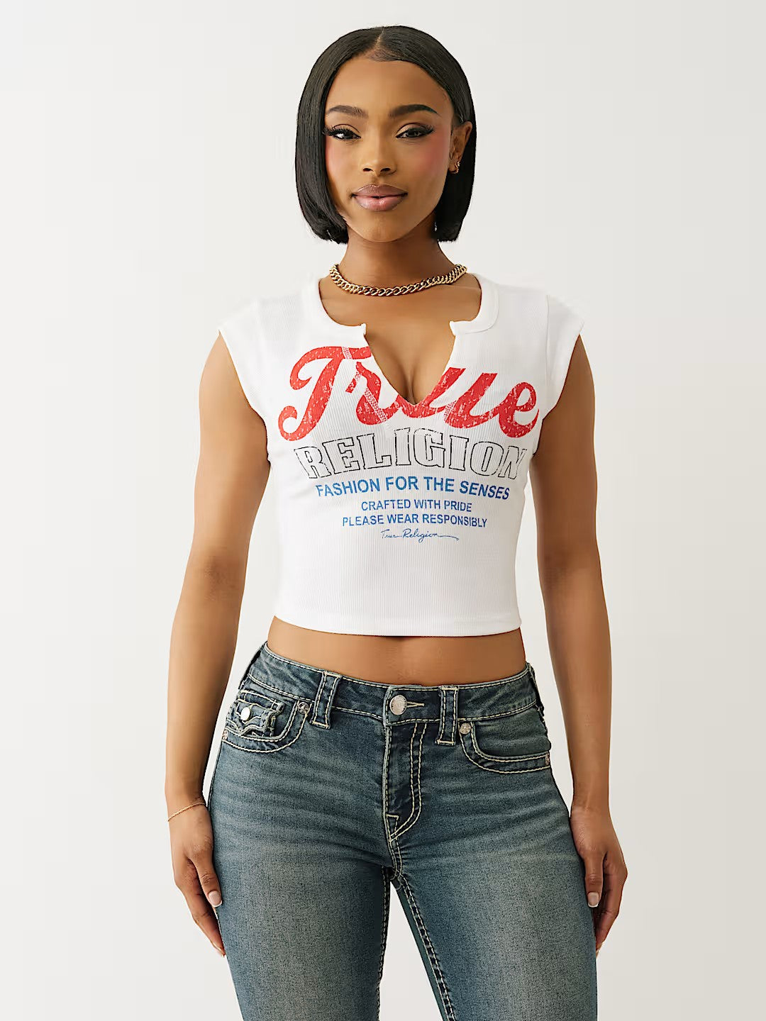 VINTAGE TR V NOTCH RIB TOP