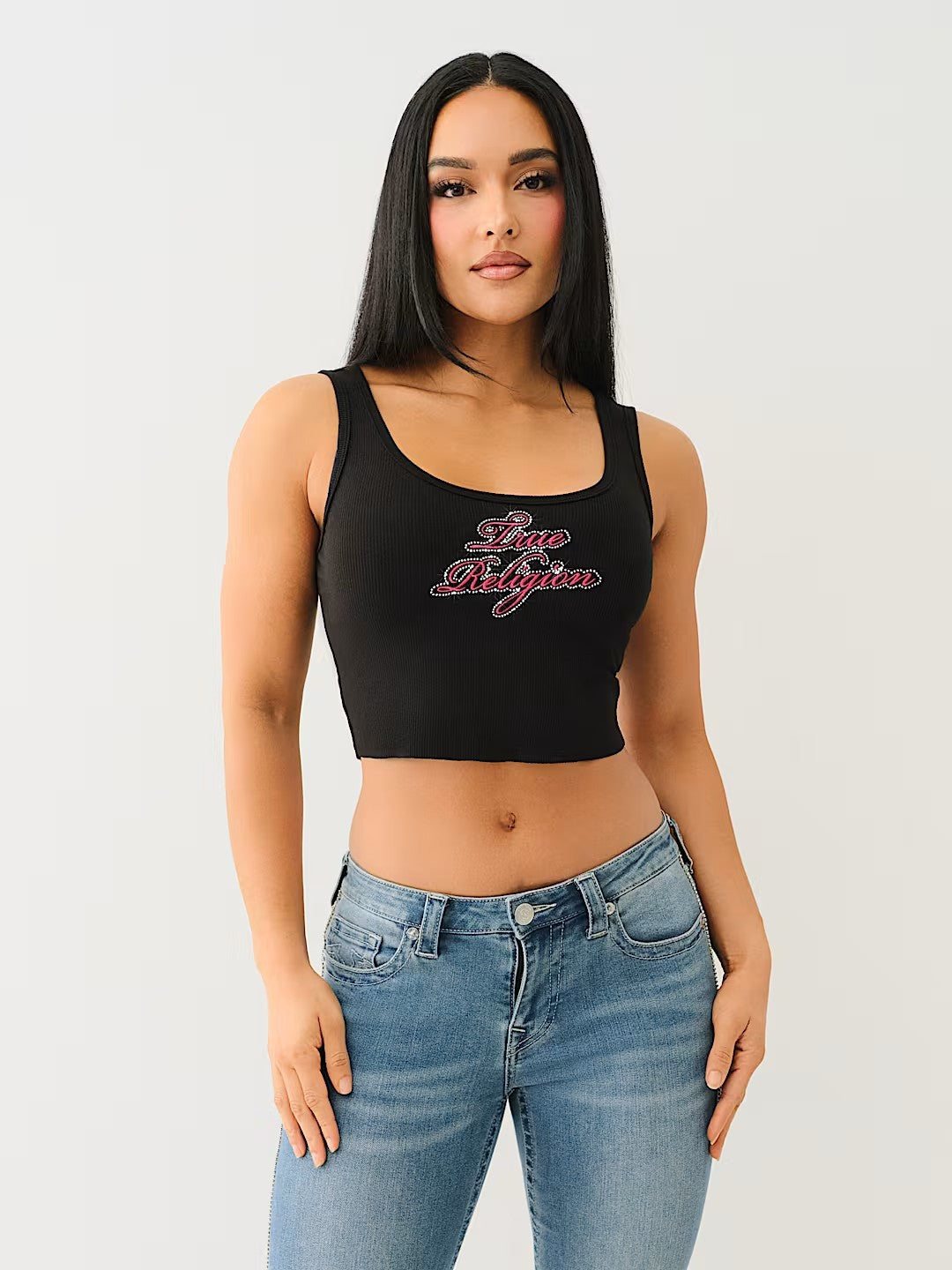 TR CRYSTAL EMB RAW HEM TANK