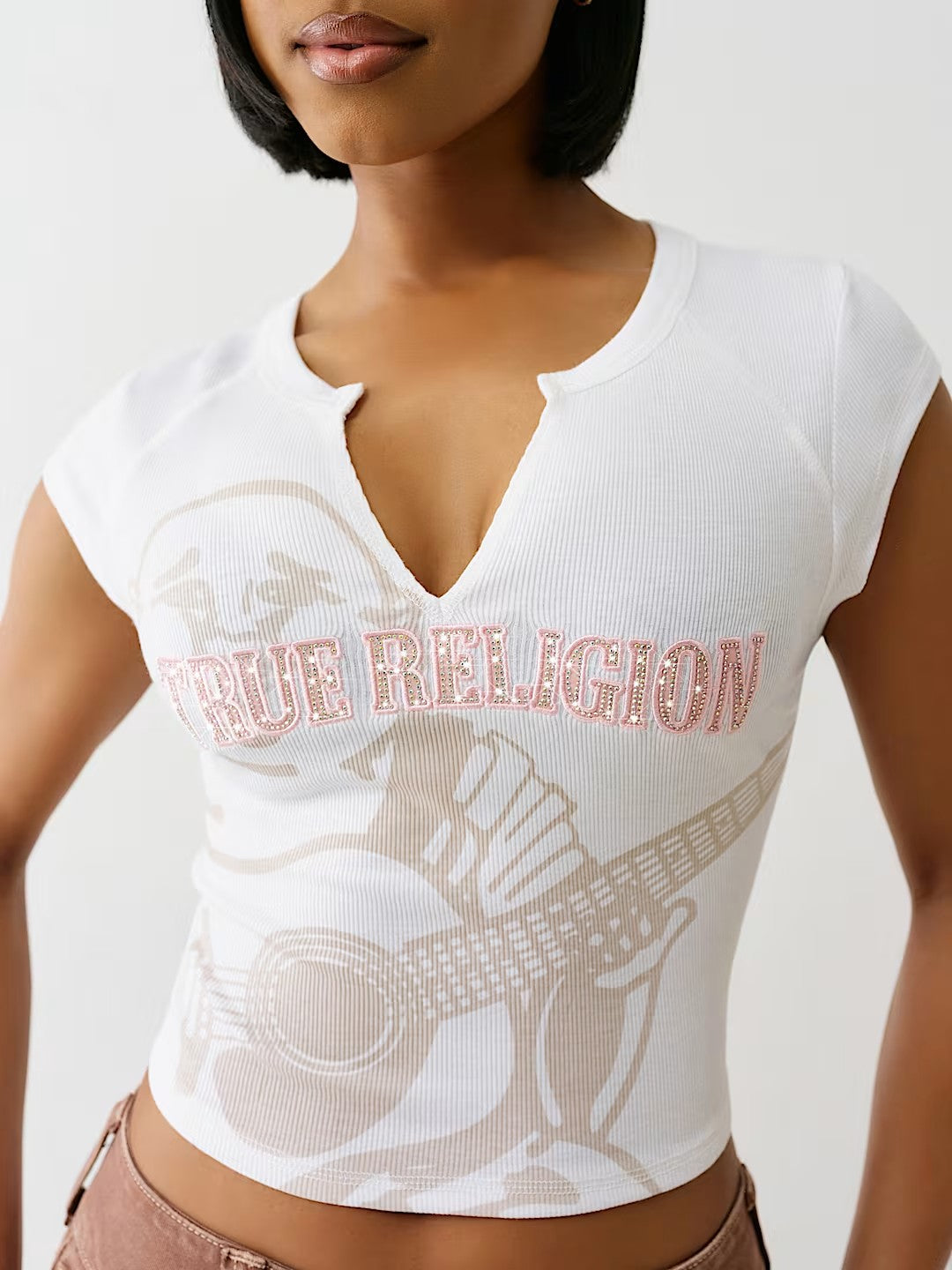CRYSTAL BUDDHA NOTCH TEE