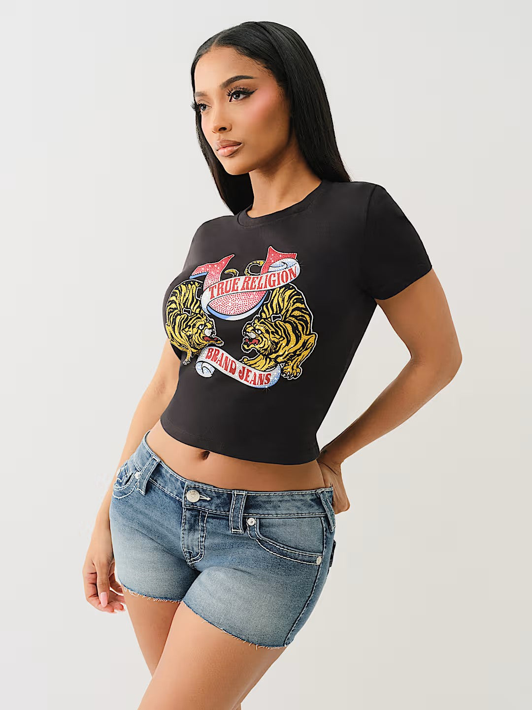 CRYSTAL TIGER SS BABY TEE