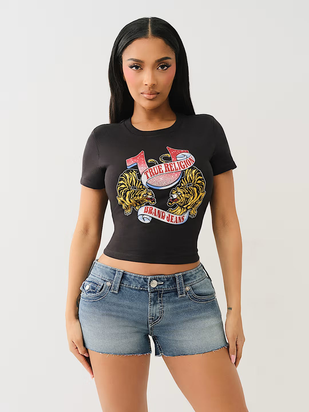 CRYSTAL TIGER SS BABY TEE