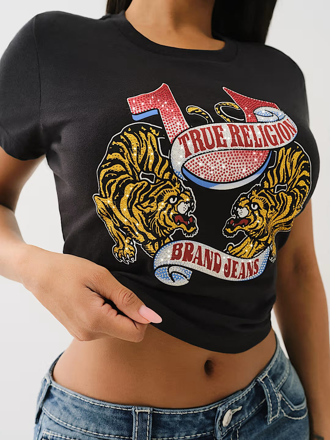 CRYSTAL TIGER SS BABY TEE