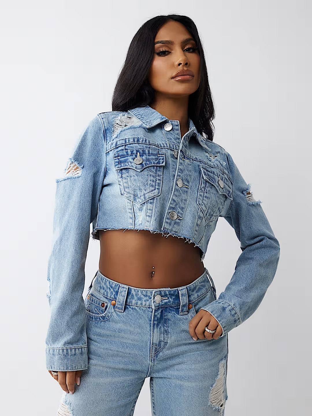 HEAVILY DESTROYED CROP JACKET