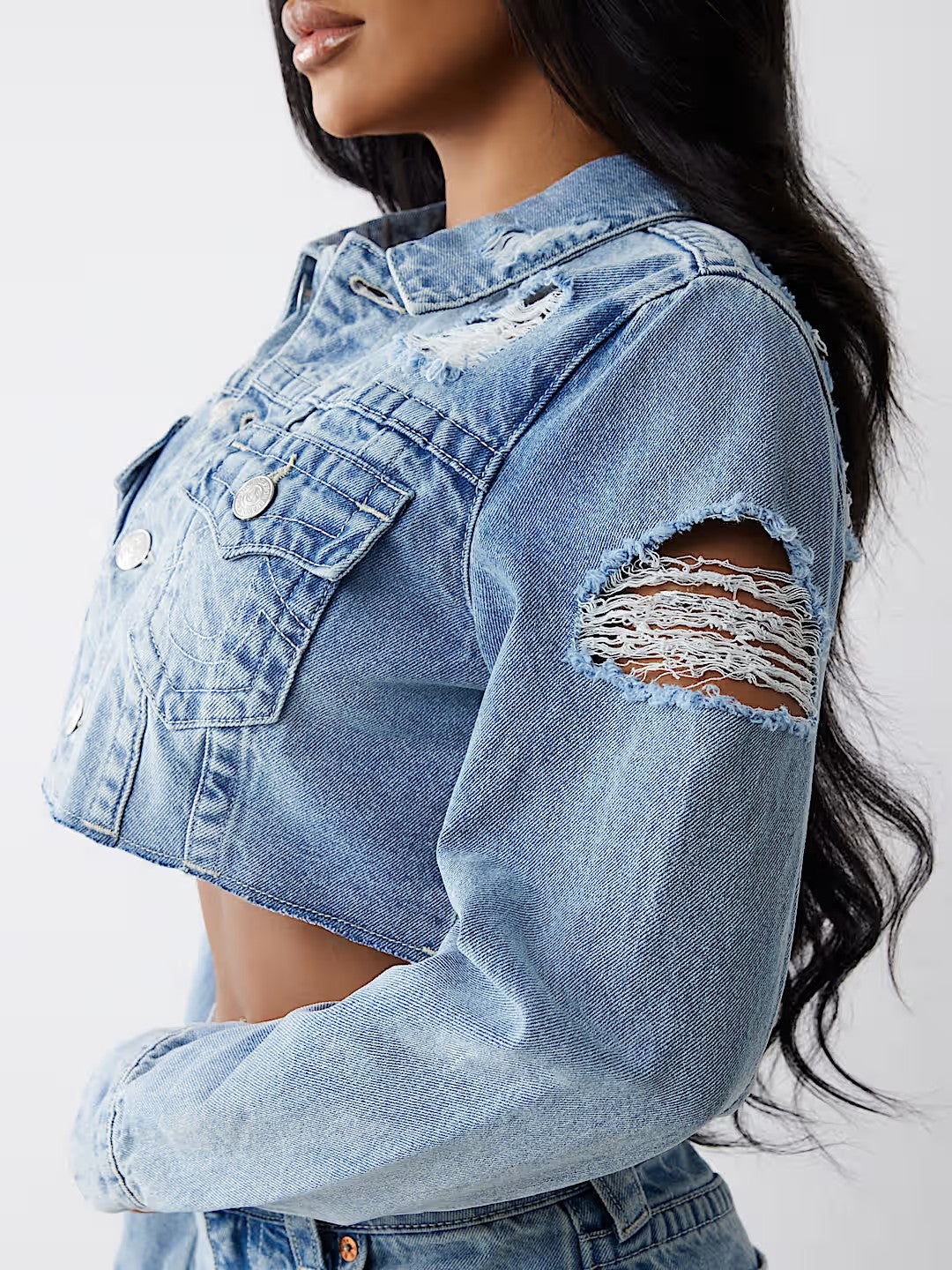 HEAVILY DESTROYED CROP JACKET