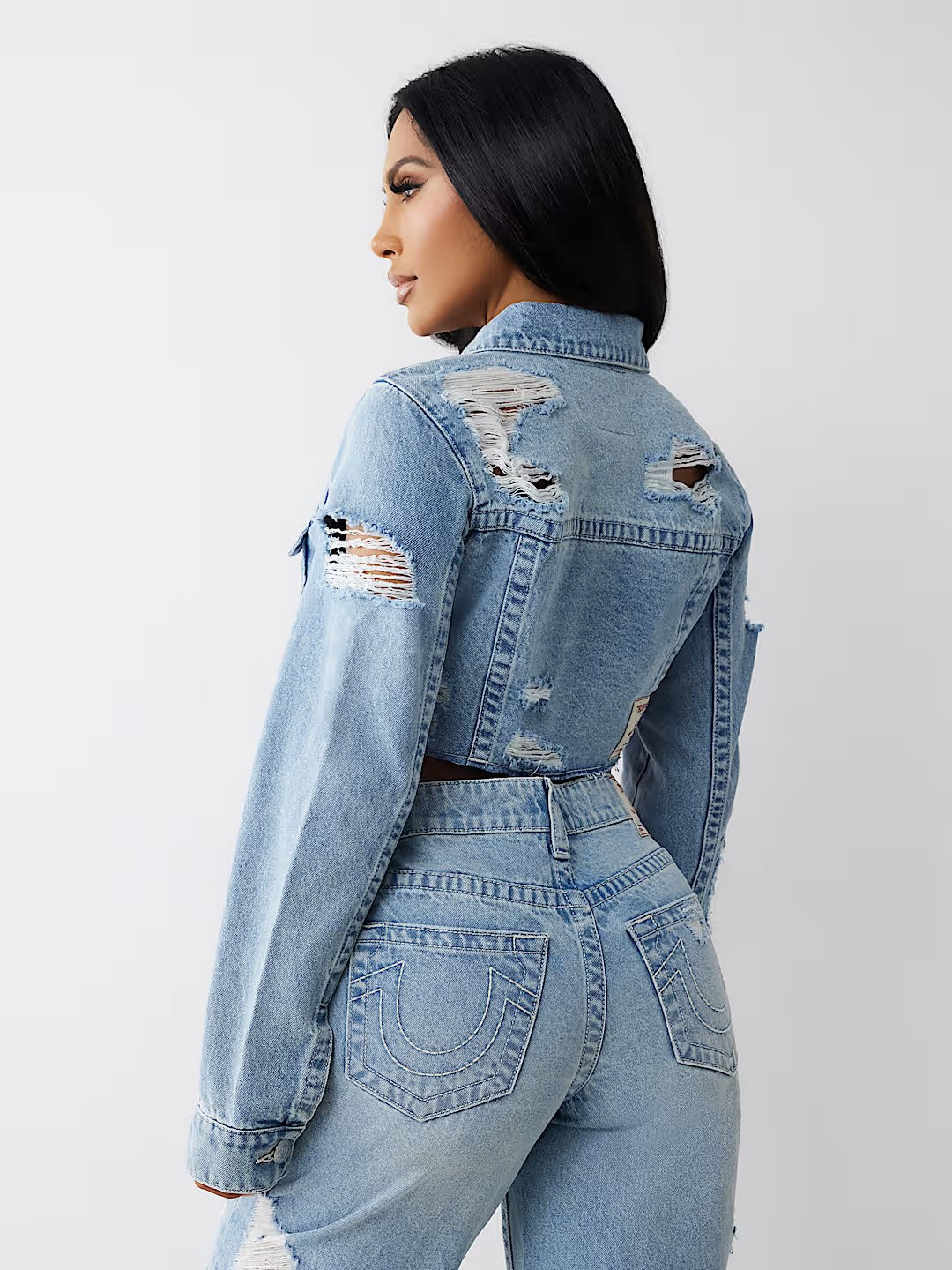 HEAVILY DESTROYED CROP JACKET