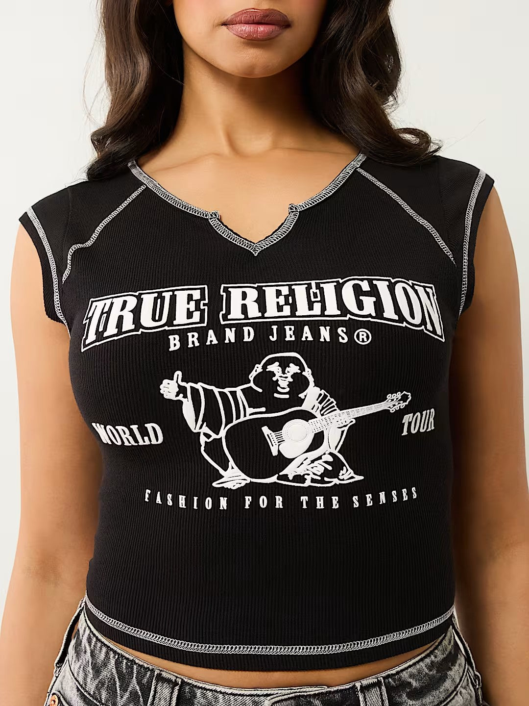 SRS RIB NOTCHED BBY TEE