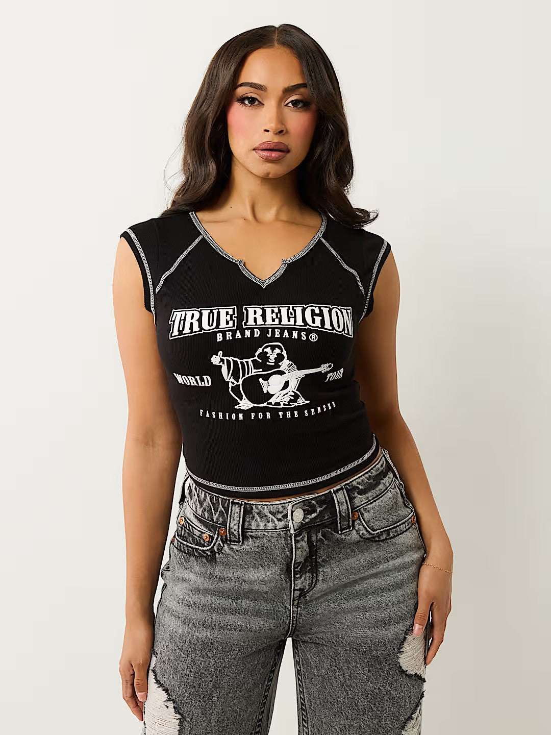SRS RIB NOTCHED BBY TEE