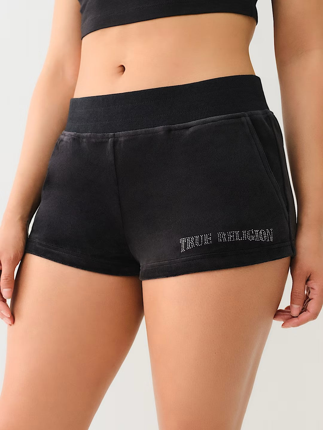 CRYSTAL LIPS VELOUR HOT SHORTS