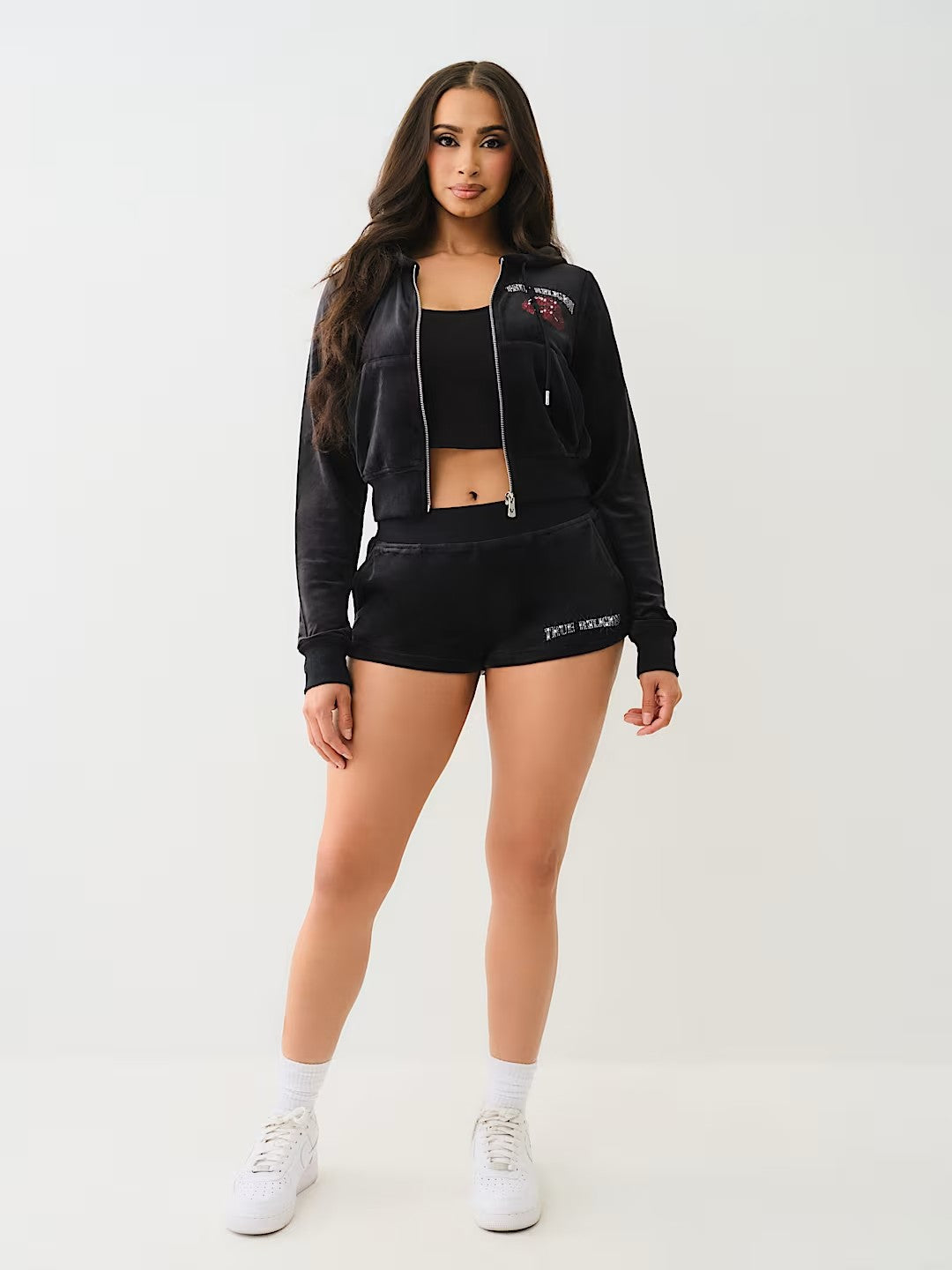 CRYSTAL LIPS VELOUR HOT SHORTS