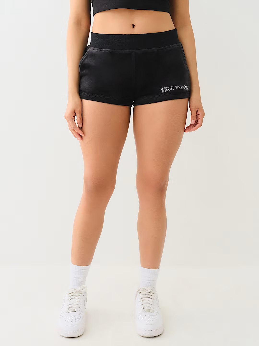 CRYSTAL LIPS VELOUR HOT SHORTS