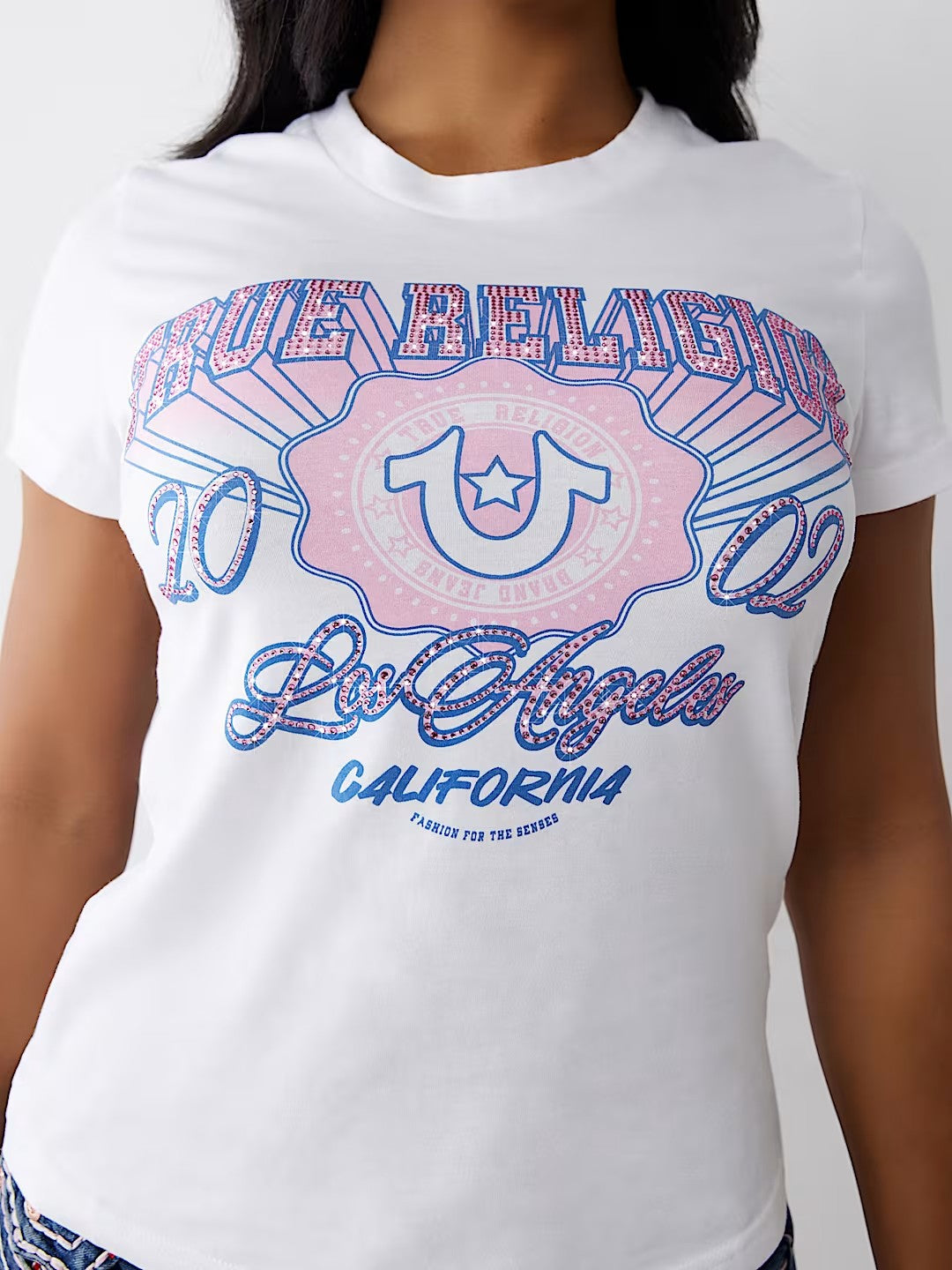 CRYSTAL TR CREW NECK TEE