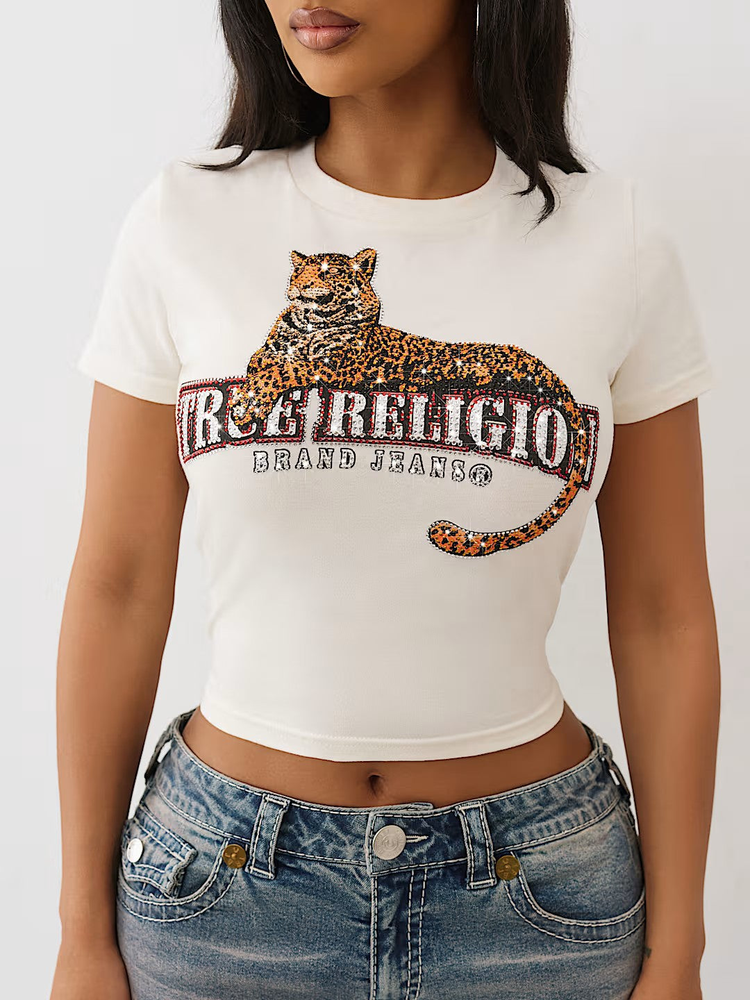 CRYSTAL LEOPARD BABY TEE