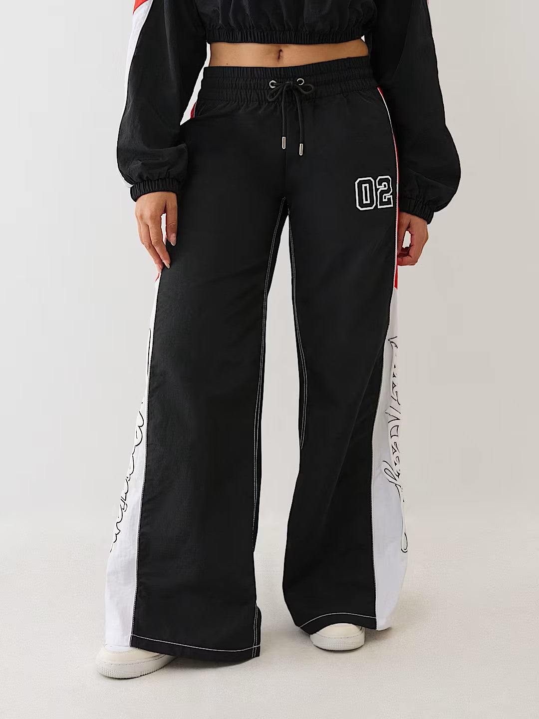 COLOR BLOCK NYLON PANTS
