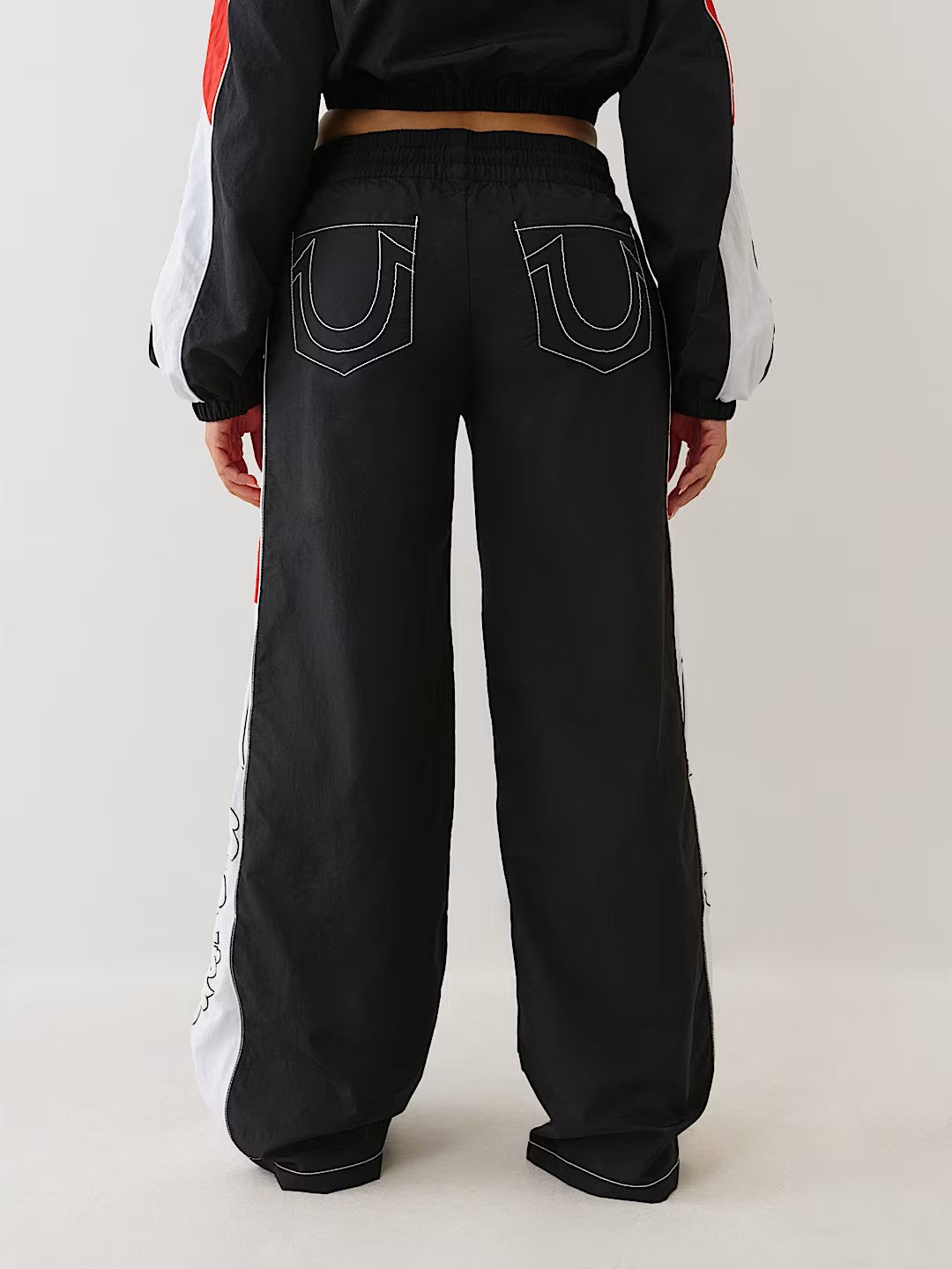 COLOR BLOCK NYLON PANTS