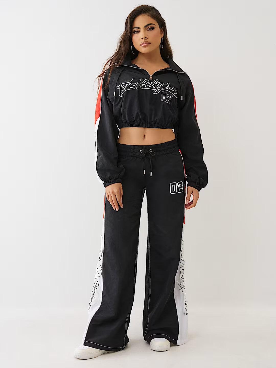 COLOR BLOCK NYLON PANTS