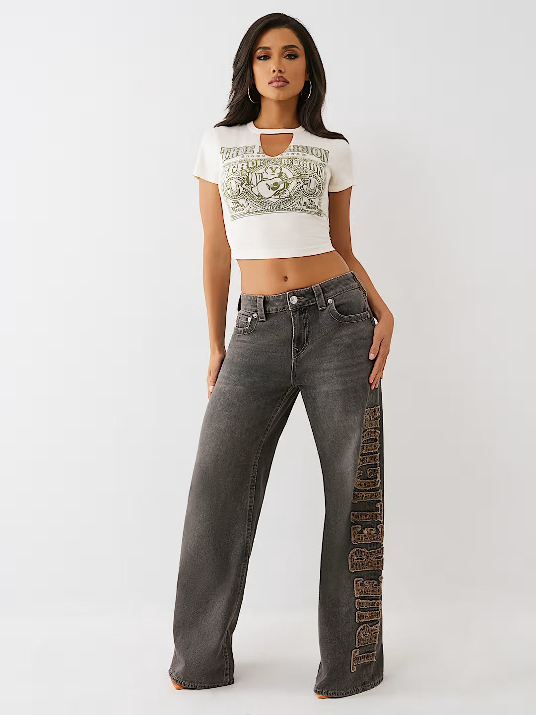 CRYSTL BUDDHA KEYHOLE SS BBY T