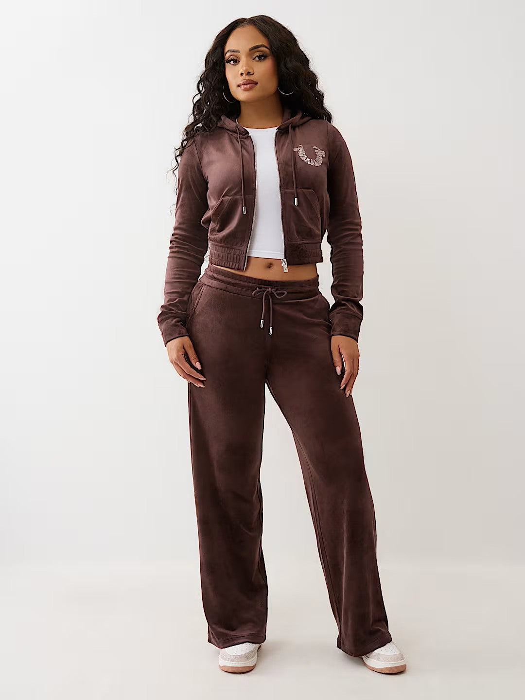 CRYSTL VELOUR STRAIGHT LEG PNT
