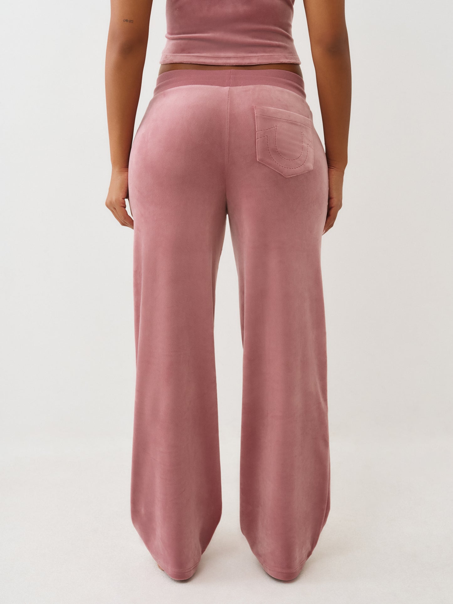 CRYSTAL HS VELOUR STRAIGHT LEG