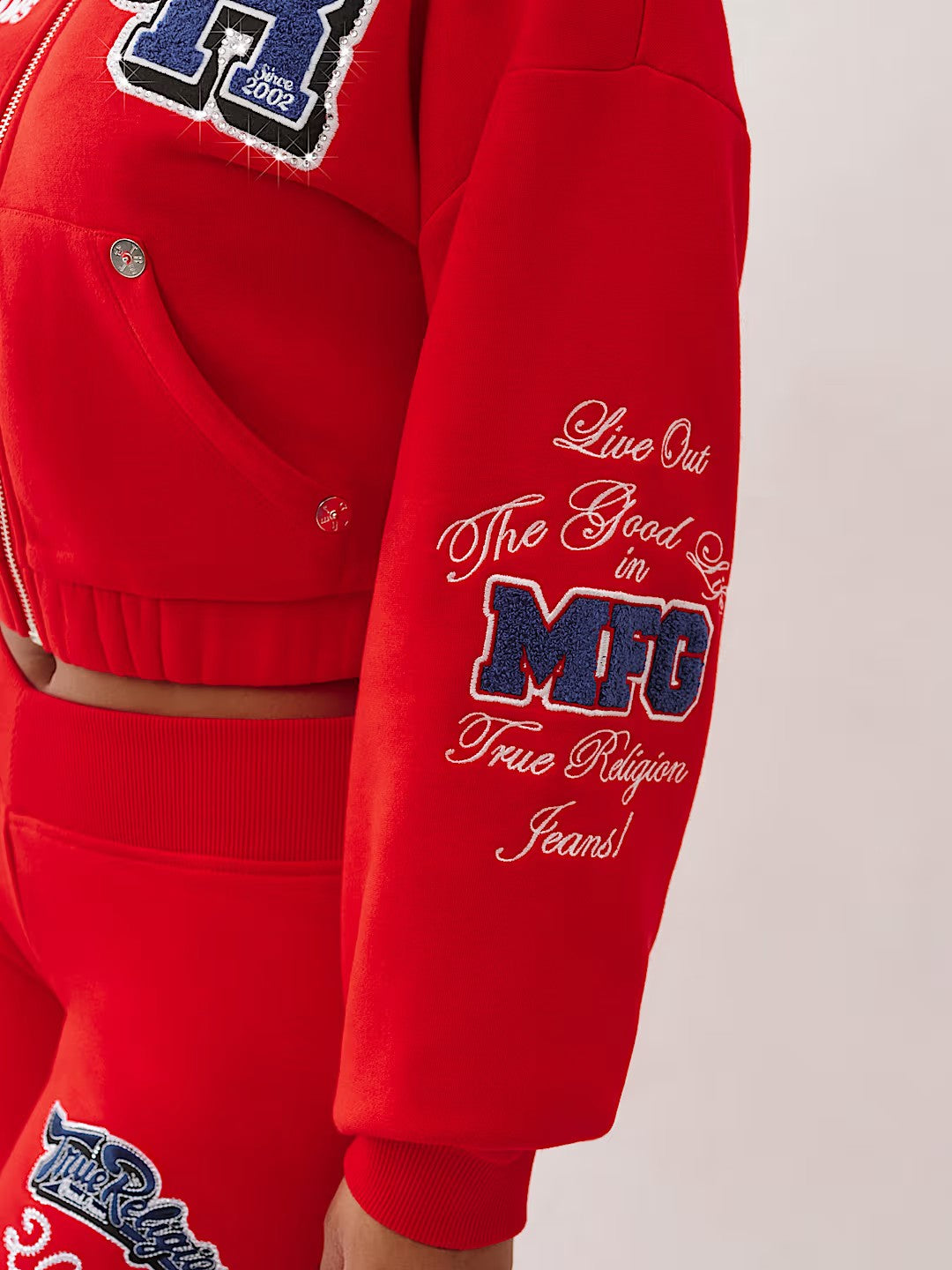 CRYSTAL PATCHED ZIP HOODIE