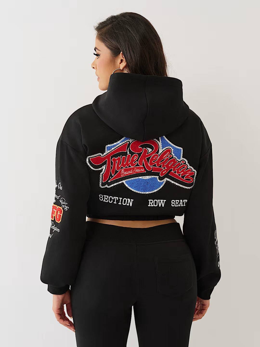 CRYSTAL PATCHED ZIP HOODIE